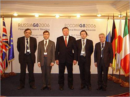G8 – «ТрансЛинк»: Встреча министров финансов стран «Группы восьми» в Москве 10-11 февраля, 2006